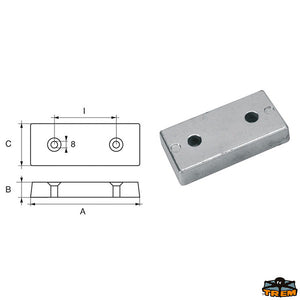 Anode for hull and transoms Trem L8120105