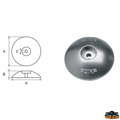 Anodes for hull and transoms Trem L8120009