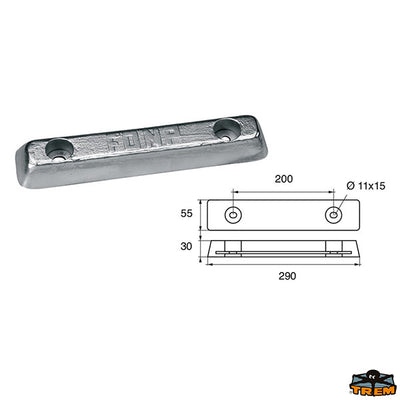 Anode for hull Trem L8120320