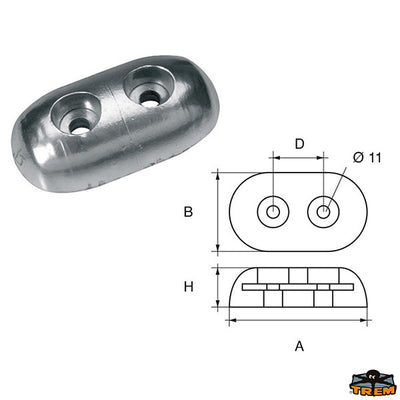 Anode for hull Trem L8120304