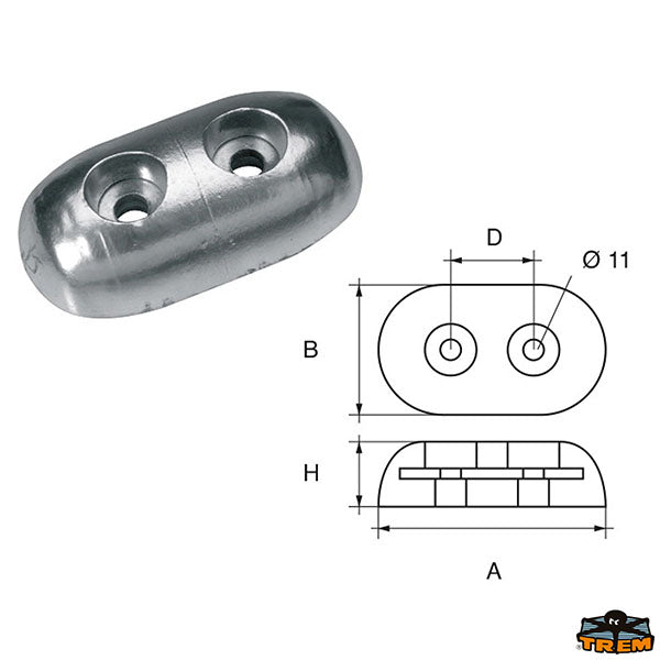 Anode for hull Trem L8120304