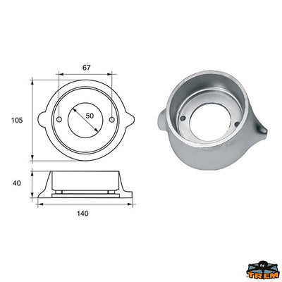 Anodes for engines Bukh Trem L8141010