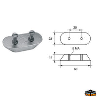 Anodes for Bombardier engines (Johnson-Evinrude-OMC) Trem L8147301