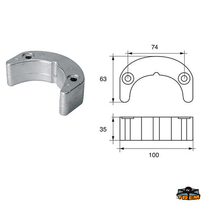 Anodes for Bombardier engines (Johnson-Evinrude-OMC) Trem L8247303