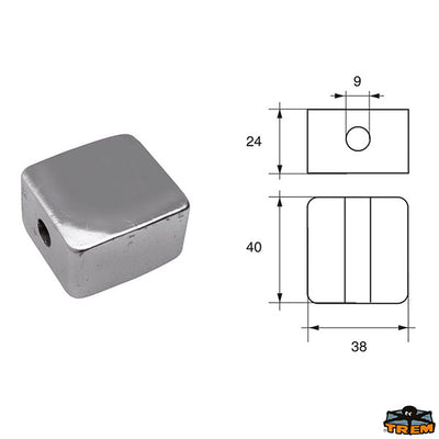 Anodes for Bombardier engines (Johnson-Evinrude-OMC) Trem L8242304