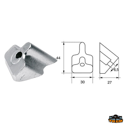Anode for Bombardier engines (Johnson-Evinrude-OMC) Trem L8147305