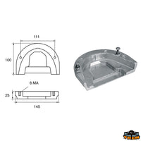 Anodes for Bombardier engines (Johnson-Evinrude-OMC) Trem L8142308