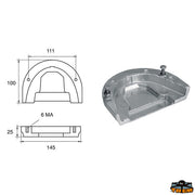 Anodes for Bombardier engines (Johnson-Evinrude-OMC) Trem L8242308
