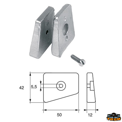 Anode for Bombardier engines (Johnson-Evinrude-OMC) Trem L8147310