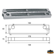 Anode for Bombardier engines (Johnson-Evinrude-OMC) Trem L8144214