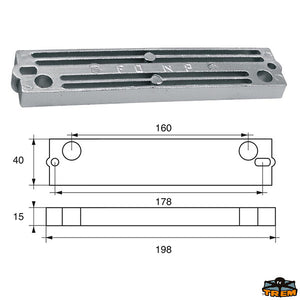 Anode for Bombardier engines (Johnson-Evinrude-OMC) Trem L8144214