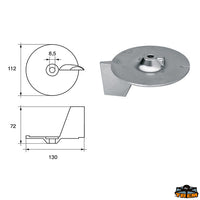 Anodes for Honda engines Trem L8250807