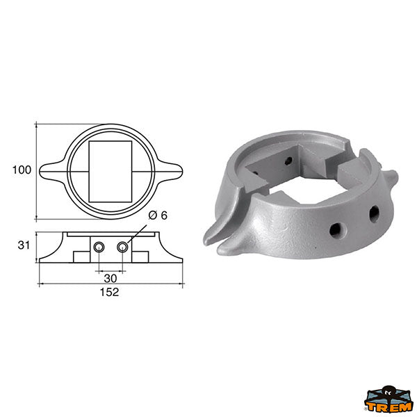 Anode for Lombardini engines Trem L8141553