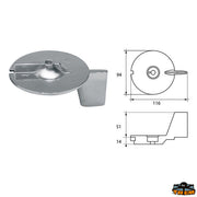 Anode for engines Mercury-Mercruiser Trem L8145304