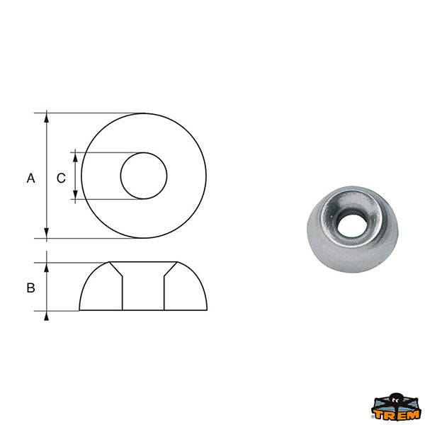 Anodes for engines Mercury-Mercruiser Trem L8145312