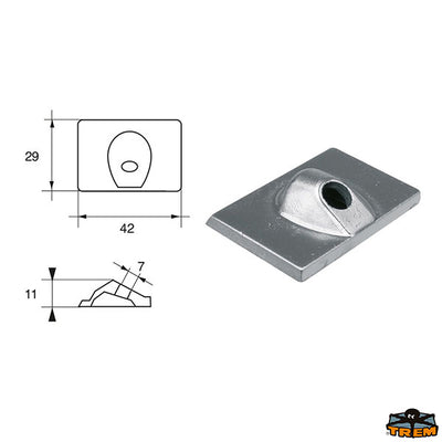 Anode for engines Mercury-Mercruiser Trem L8145203