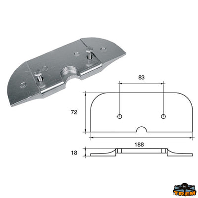 Anodes for engines Mercury-Mercruiser Trem L8143013