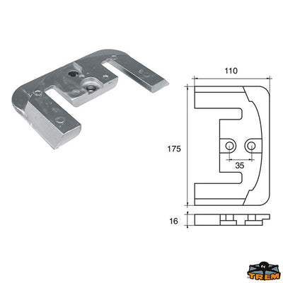 Anodes for engines Mercury-Mercruiser Trem L8243014