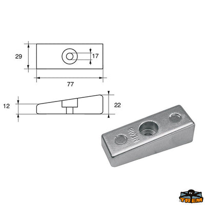 Anodes for engines Mercury-Mercruiser Trem L8245310