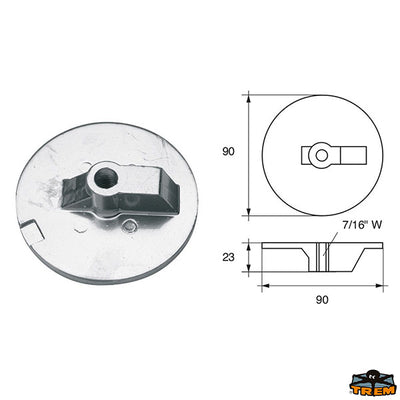 Anodes for engines Mercury-Mercruiser Trem L8243120