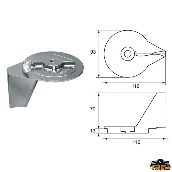 Anodes for engines Mercury-Mercruiser Trem L8143201