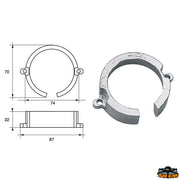 Anodes for engines Mercury-Mercruiser Trem L8243121