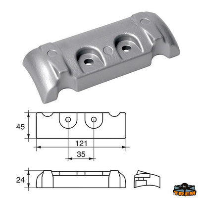 Anodes for engines Mercury-Mercruiser Trem L8249214