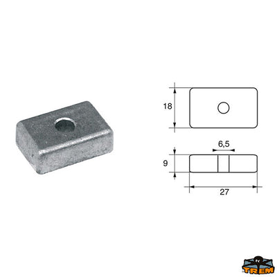 Anodes for engines Mercury-Mercruiser Trem L8149204