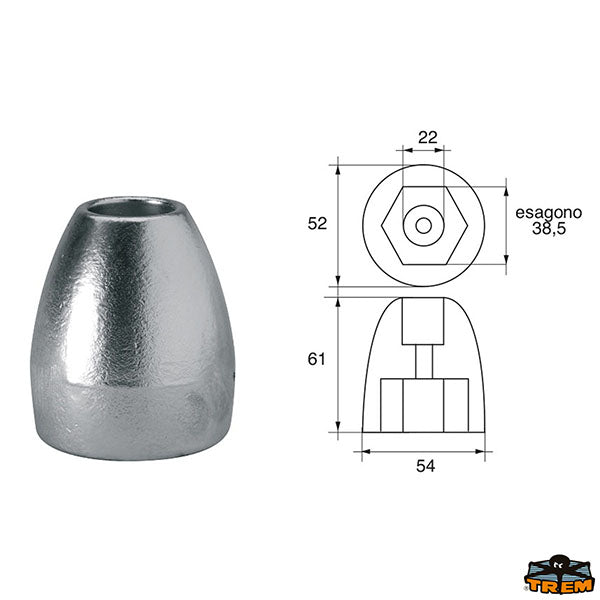 Anodes for engines Mercury-Mercruiser Trem L8243125