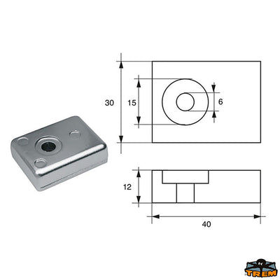 Anodes for engines Suzuki Trem L8144004