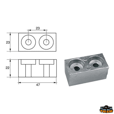 Anodes for engines Suzuki Trem L8244001