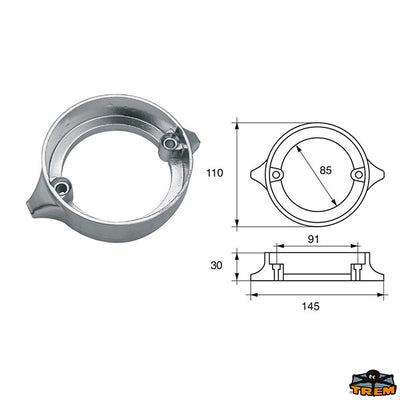 Anodes for engines Volvo-Penta Trem L8140030