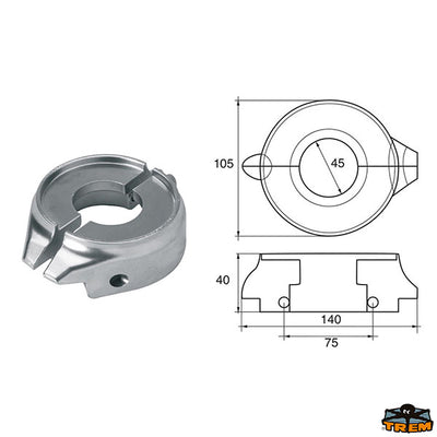 Anodes for engines Volvo-Penta Trem L8240133