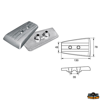 Anodes for engines Volvo-Penta Trem L8140004