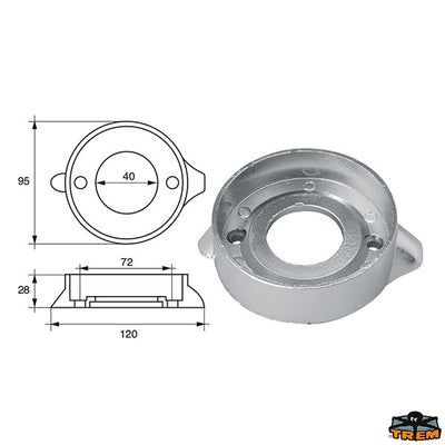 Anodes for engines Volvo-Penta Trem L8240012