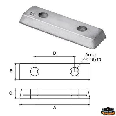Anode for engines Volvo-Penta Trem L8240739
