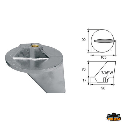 Anodes for engines Yamaha-Mariner Trem L8146001