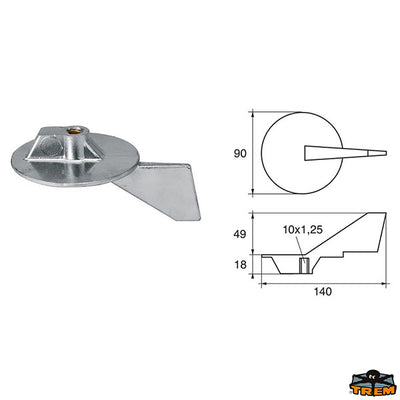Anodes for engines Yamaha-Mariner Trem L8246006