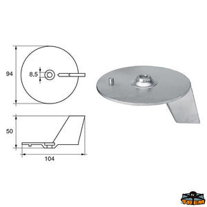 Anode for engines Yamaha-Mariner Trem L8146003