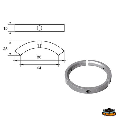 Anodes for engines Volvo-Penta Trem L8240132