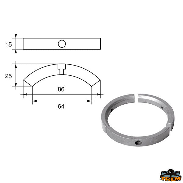 Anodes for engines Volvo-Penta Trem L8240132