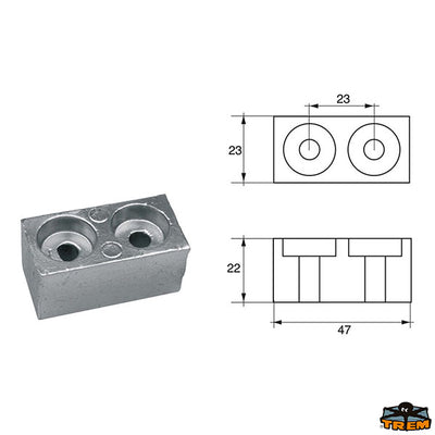 Anodes for engines Yamaha-Mariner Trem L8146105