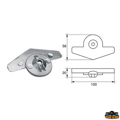 Anodes for engines Yamaha-Mariner Trem L8146116