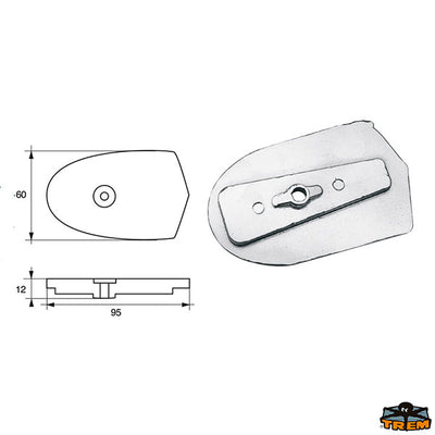 Anode for engines Yamaha-Mariner Trem L8146118