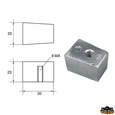 Anodes for engines Yamaha-Mariner Trem L8146304
