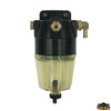 Outboard engine water separating fuel filter - Aluminum head support - H mm 215 - Projection 105 mm - Cartridge Ø mm67 [N0114215]