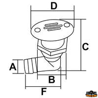 90° oval vent for tank - A mm 16 (41/64") - B mm 29 (15/32") - C mm 83 (39/32") - D mm60x40 - And mm								

								40 (119/32") - F mm 50 (163/64") [N2974063]