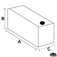 CE fuel tank 10 Lt - Liters 10 - A cm 28 - B 33 cm - C cm15 [N0110082]