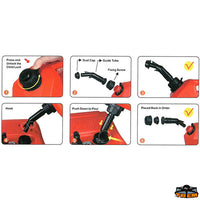 Plastic auto shut off fuel cans 20 Lt - 20 liters - A mm 330 - B mm 476 - C mm190 [N0120182]