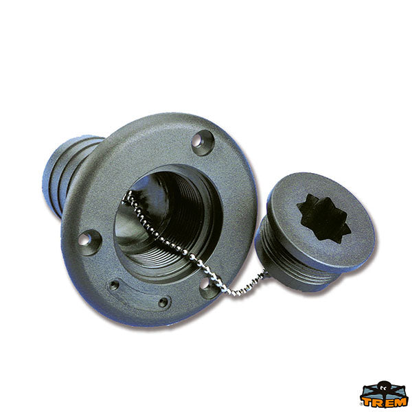 Black nylon fuel deck plug Trem N2833000